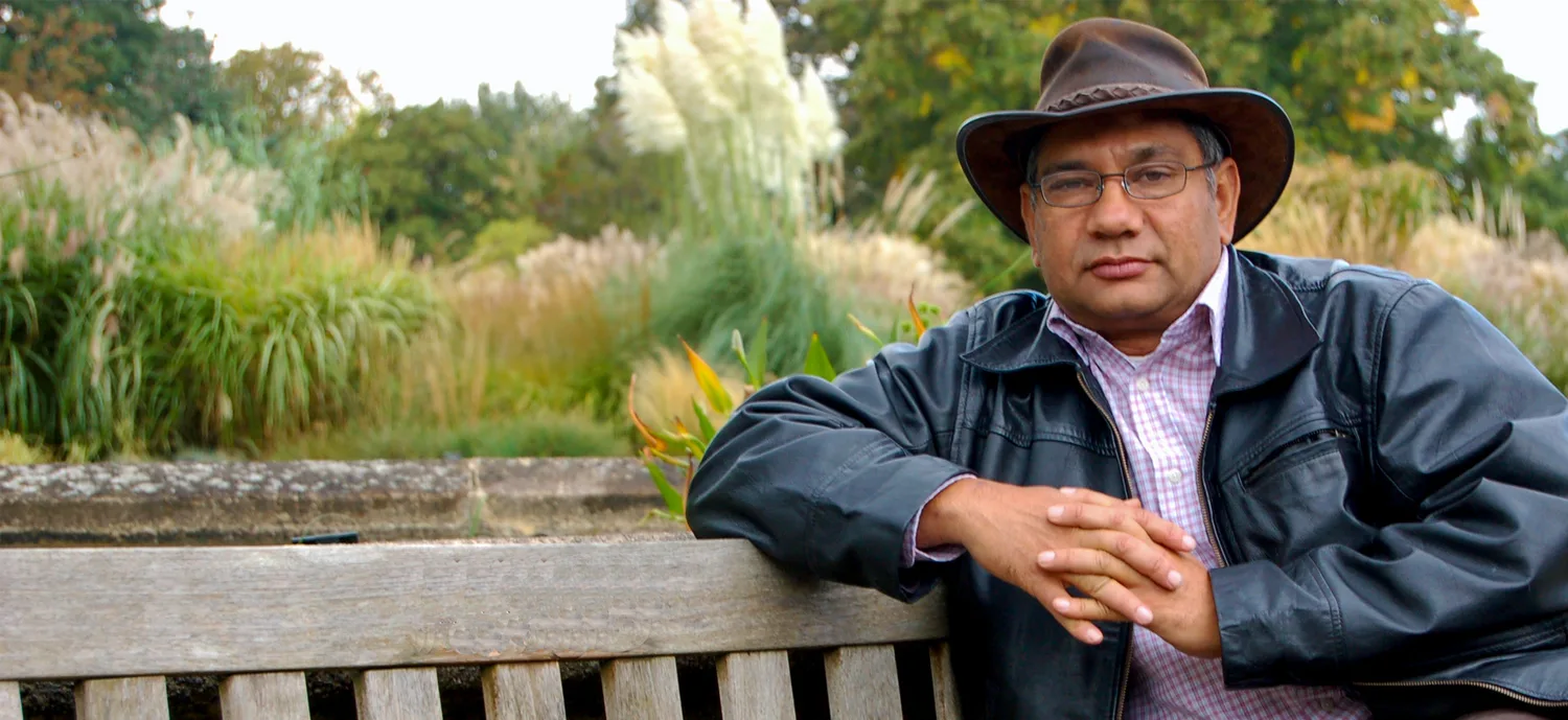 Mark D’Cruz among trees at Kew Gardens